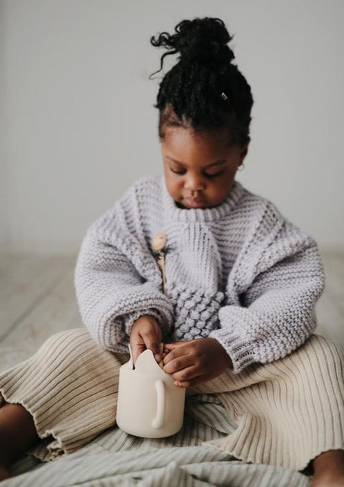 Mushie snack cup thyme green