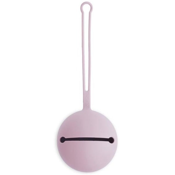 Mushie pacifier holder lilac