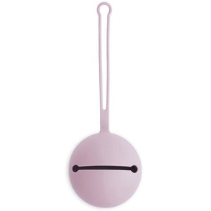 Mushie pacifier holder lilac