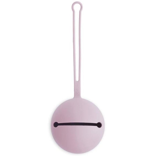 Mushie pacifier holder lilac