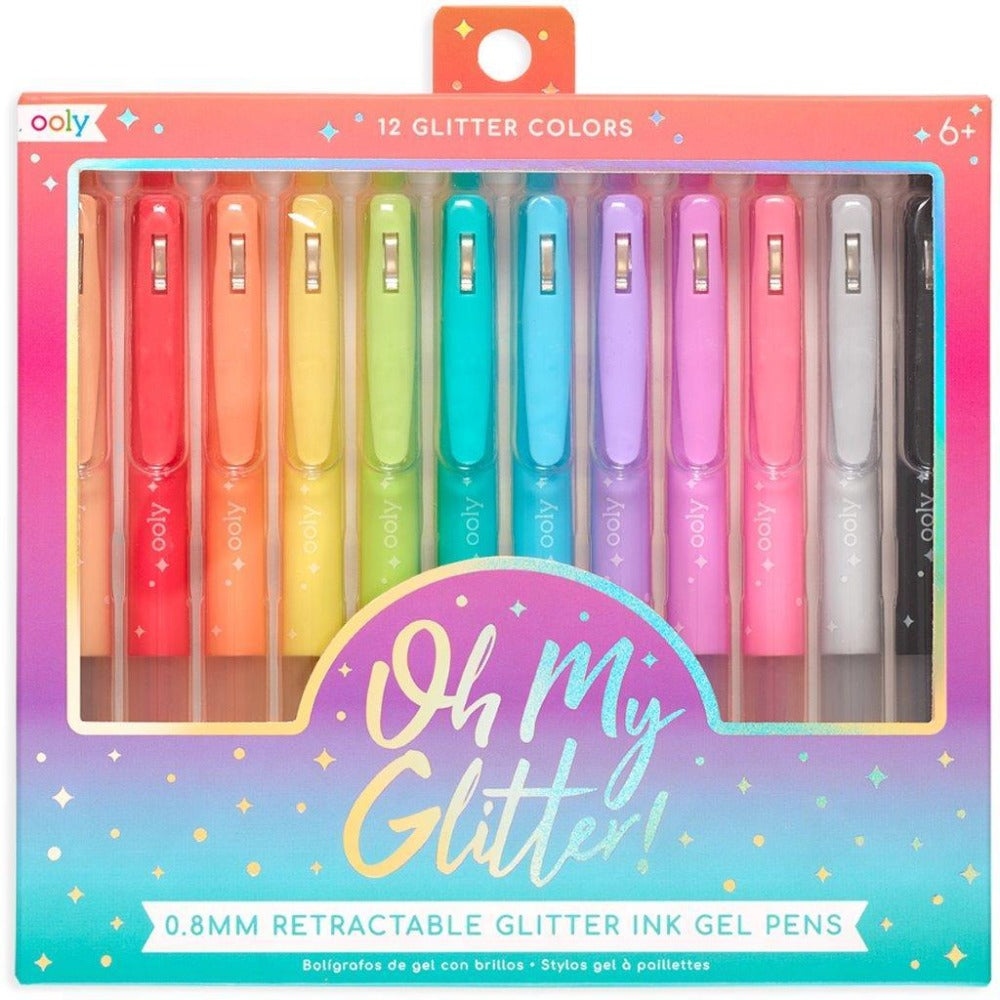OOLY glitter gel pens 12 pcs 6 yrs+