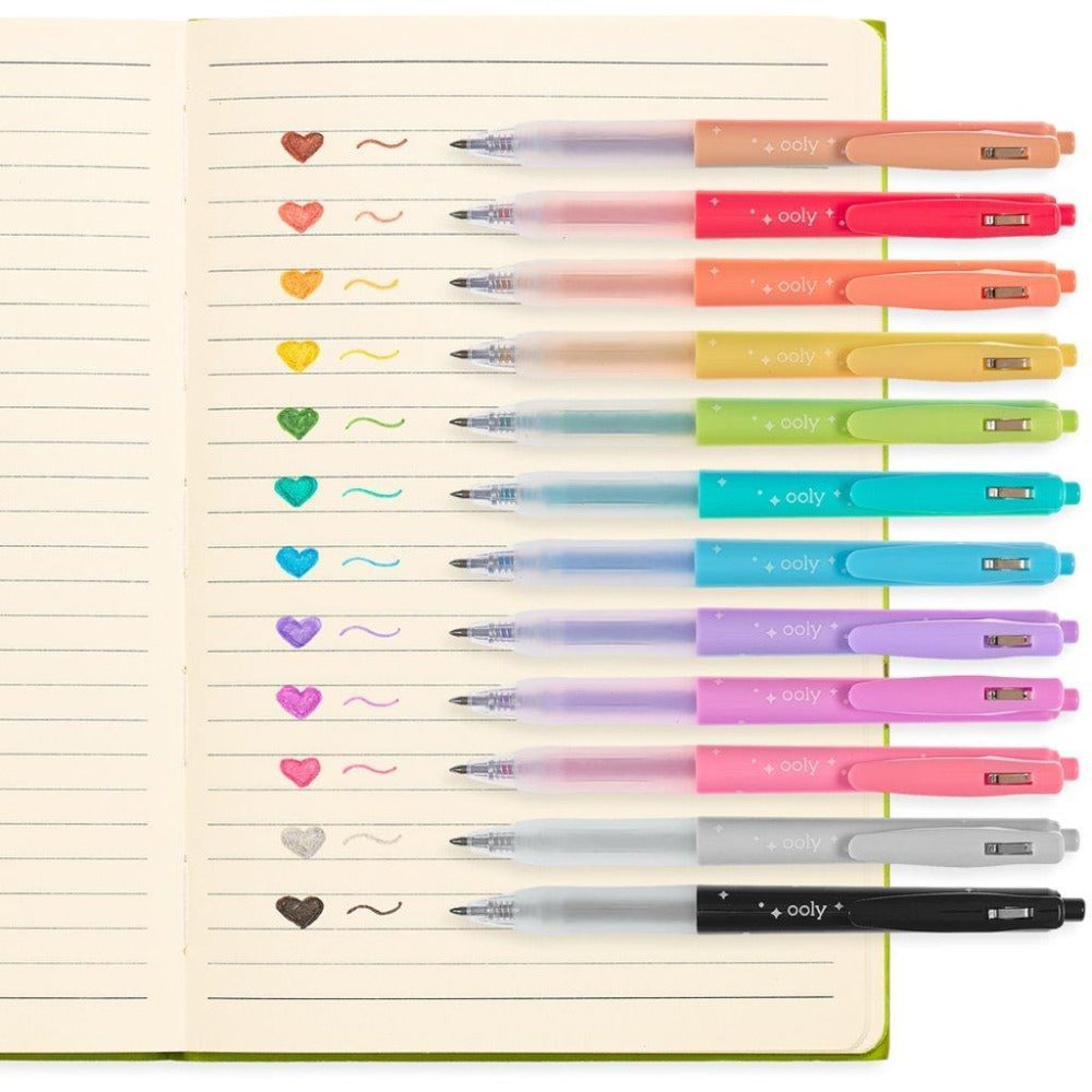 OOLY glitter gel pens 12 pcs 6 yrs+ 02132-124