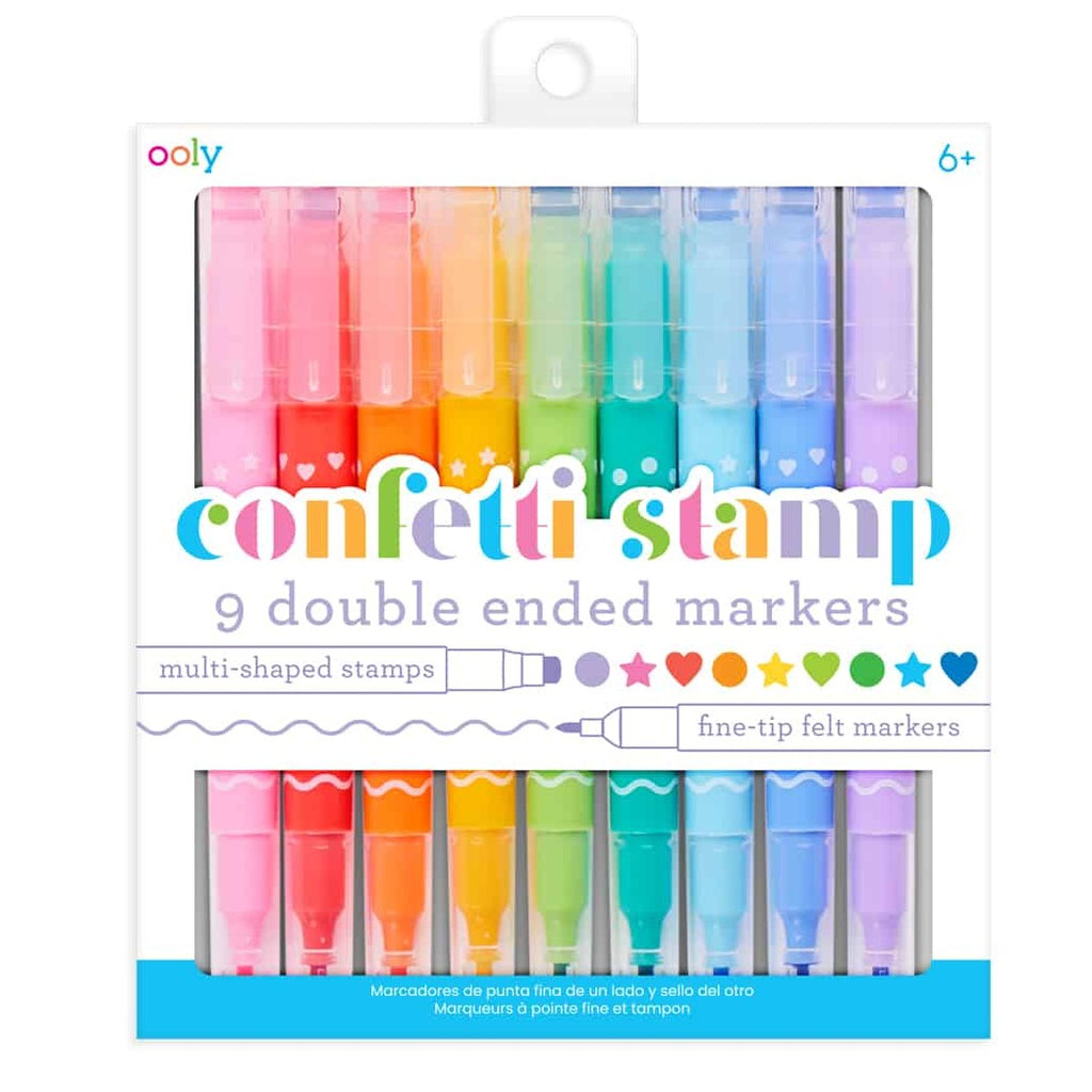 OOLY confetti markers confetti 9 pcs 6 yrs+