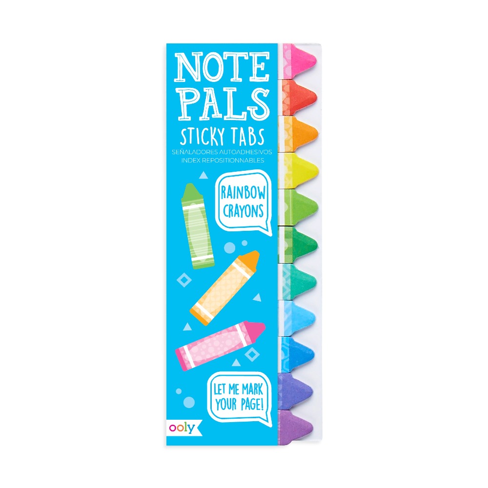 OOLY sticky tabs rainbow crayon 6 yrs+