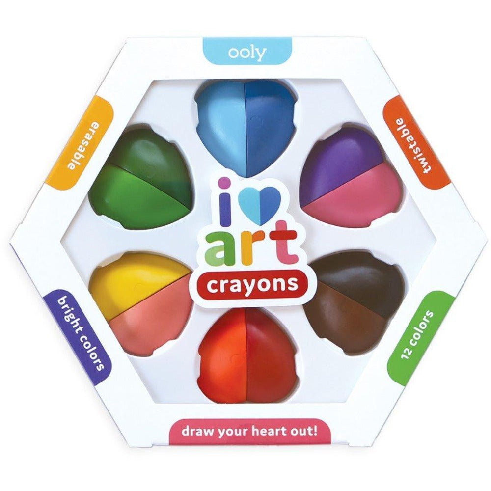 OOLY erasable wax I love art 6 pcs 3 yrs