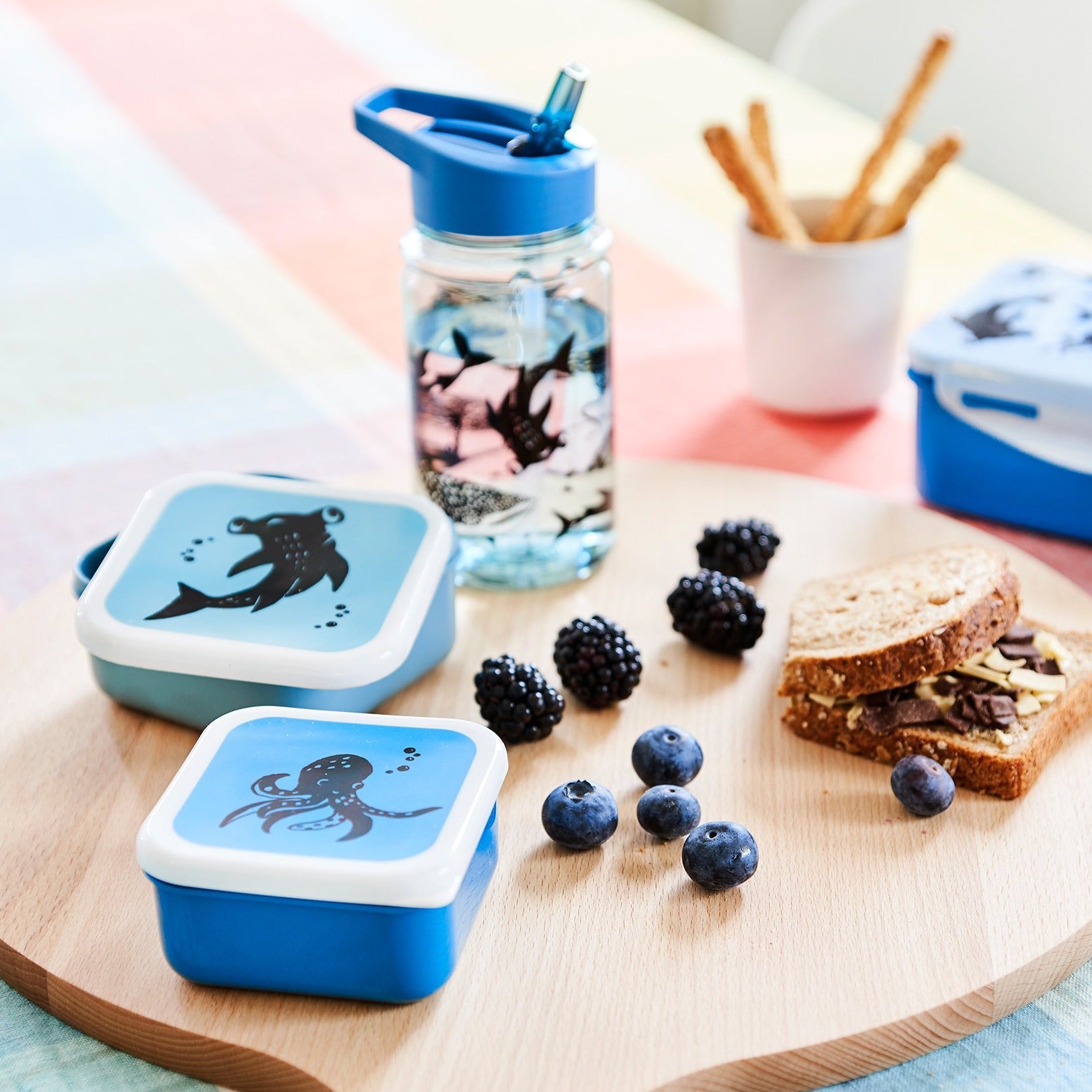 Petit Monkey drum set Sea animals 12 x 12 cm