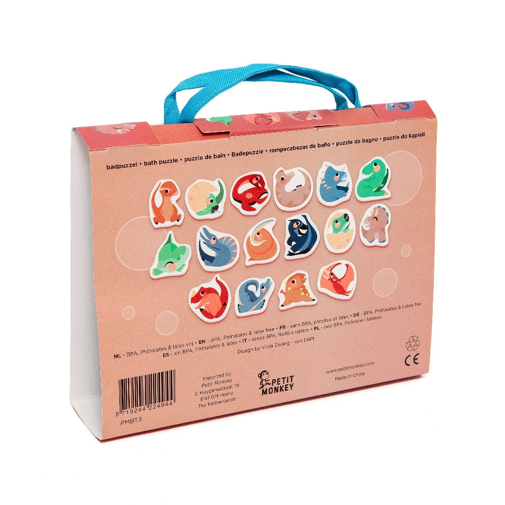 Petit Monkey bath puzzle dinosaurs 1 yr + 8719244224944