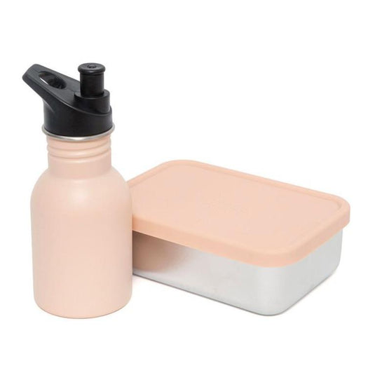 Petit Monkey drinking bottle stainless steel dawn rose