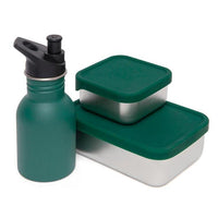 Petit Monkey drinking bottle stainless steel pine green