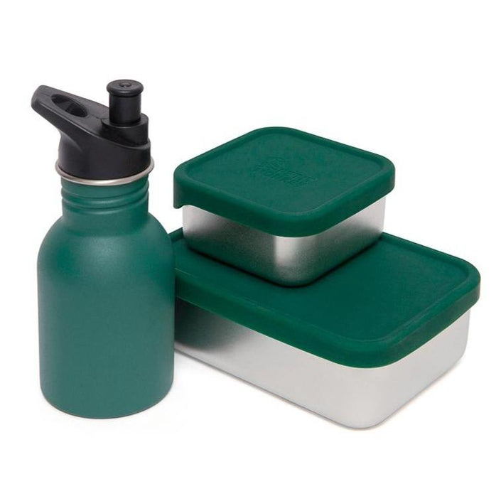 Petit Monkey drinking bottle stainless steel pine green