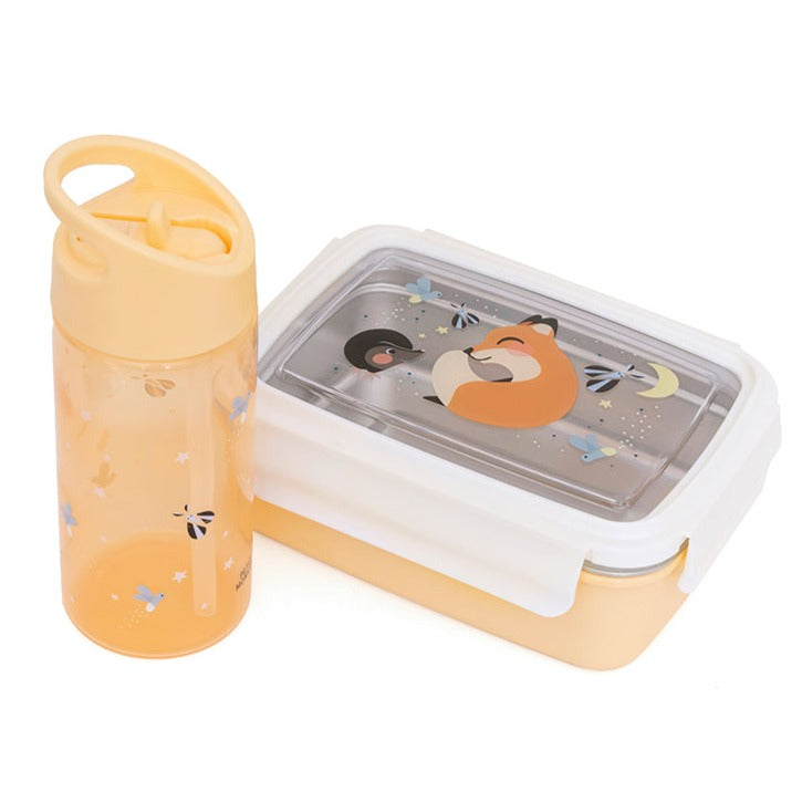 Petit Monkey drinking bottle fox &amp; fireflies