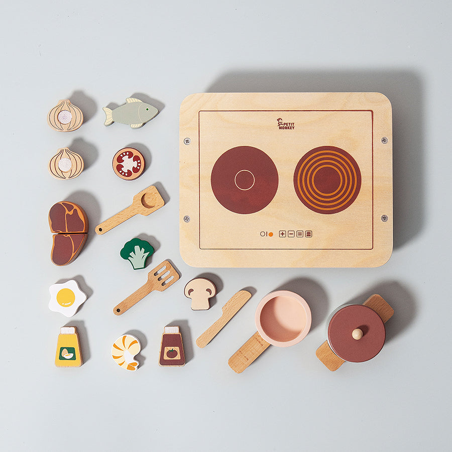 Buy Petit Monkey wooden cooking set 3yrs+