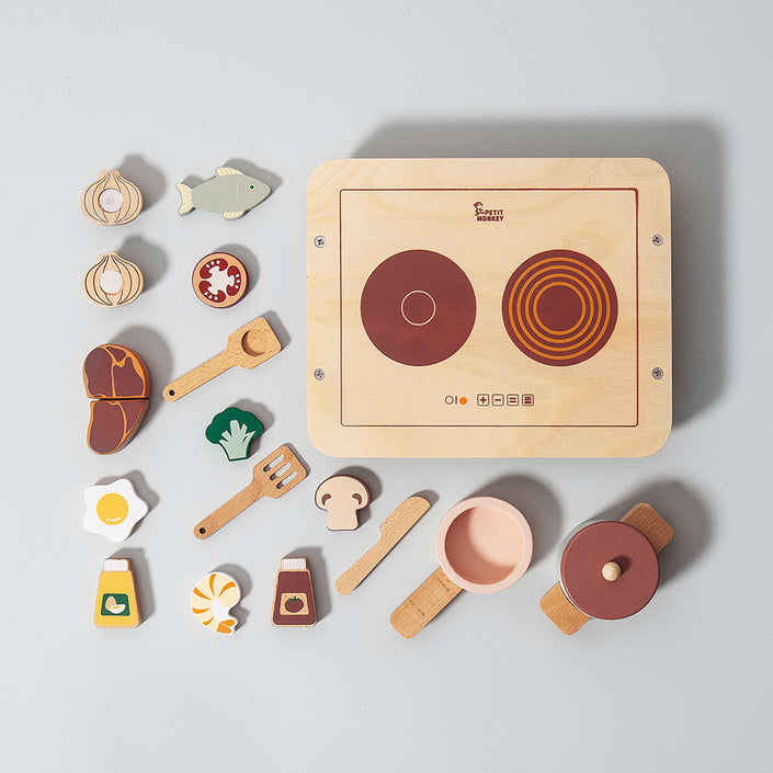 Petit Monkey wooden cooking set 3yrs+