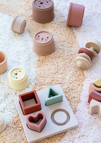 Petit Monkey wooden rattle backed clay 0 yrs+