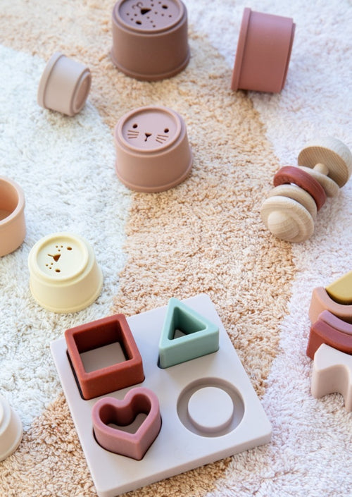 Petit Monkey wooden rattle backed clay 0 yrs+