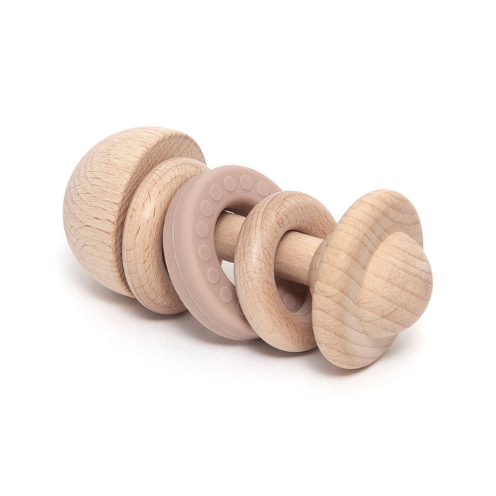 Petit Monkey wooden rattle pink 0 yrs+