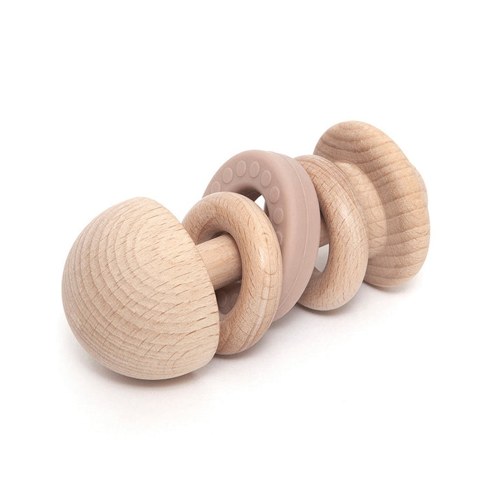 Petit Monkey wooden rattle pink 0 yrs+