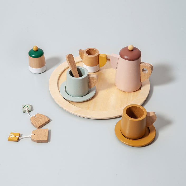 Petit Monkey wooden tea set 3yrs+