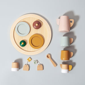Petit Monkey wooden tea set 3yrs+
