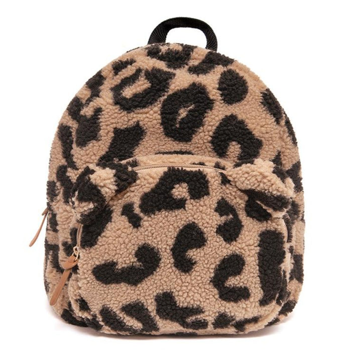 Petit Monkey children's backpack teddy leopard