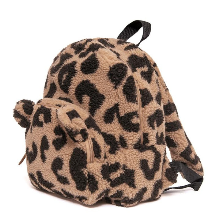 Petit Monkey children's backpack teddy leopard