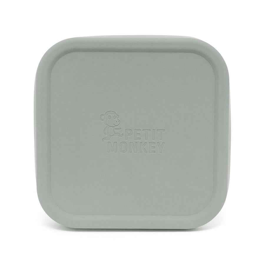 Petit Monkey lunch box stainless steel Lucy sage 12x12