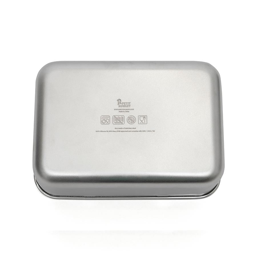 Petit Monkey lunch box stainless steel Riley pine 17x13
