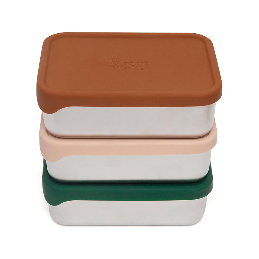 Petit Monkey lunch box stainless steel Riley pine 17x13