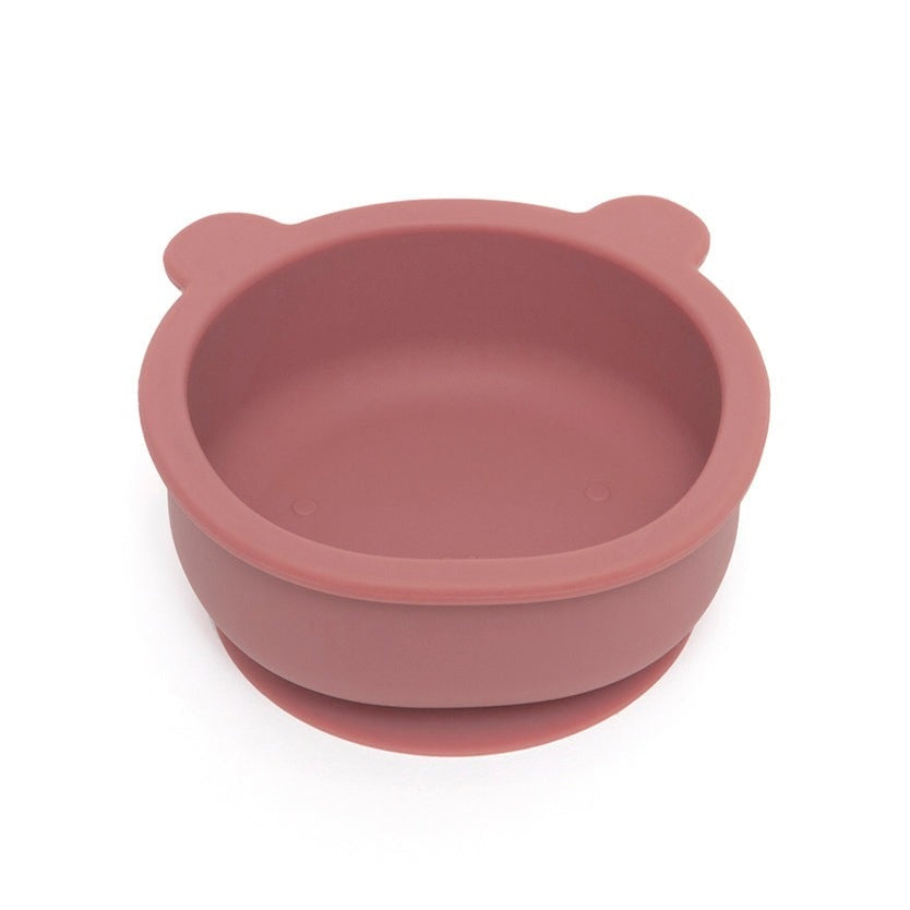Petit Monkey silicone bowl bear mahogany rose