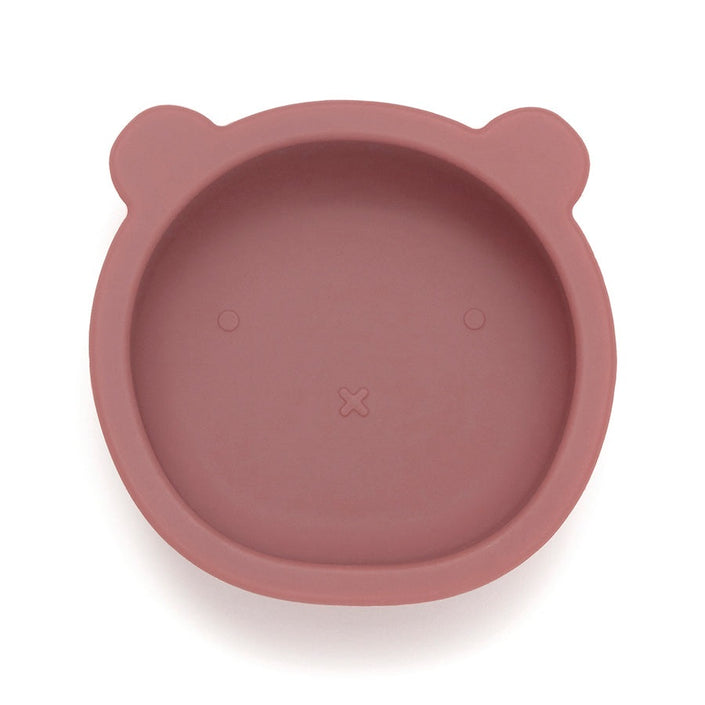 Petit Monkey silicone bowl bear mahogany rose