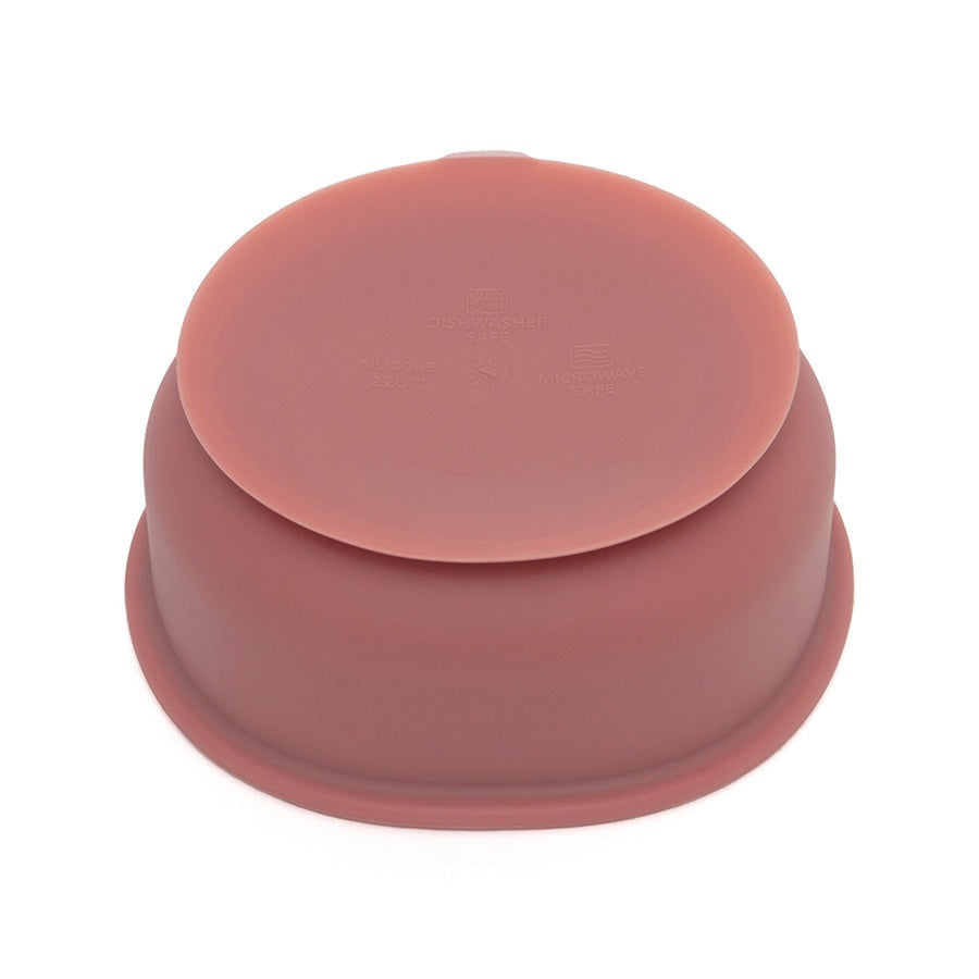 Petit Monkey silicone bowl bear mahogany rose 8719244225880