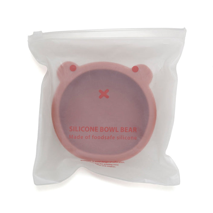 Petit Monkey silicone bowl bear mahogany rose