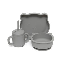 Petit Monkey silicone cup bear pewter green