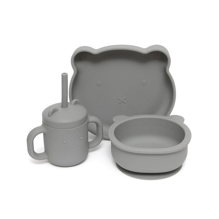Petit Monkey silicone cup bear pewter green