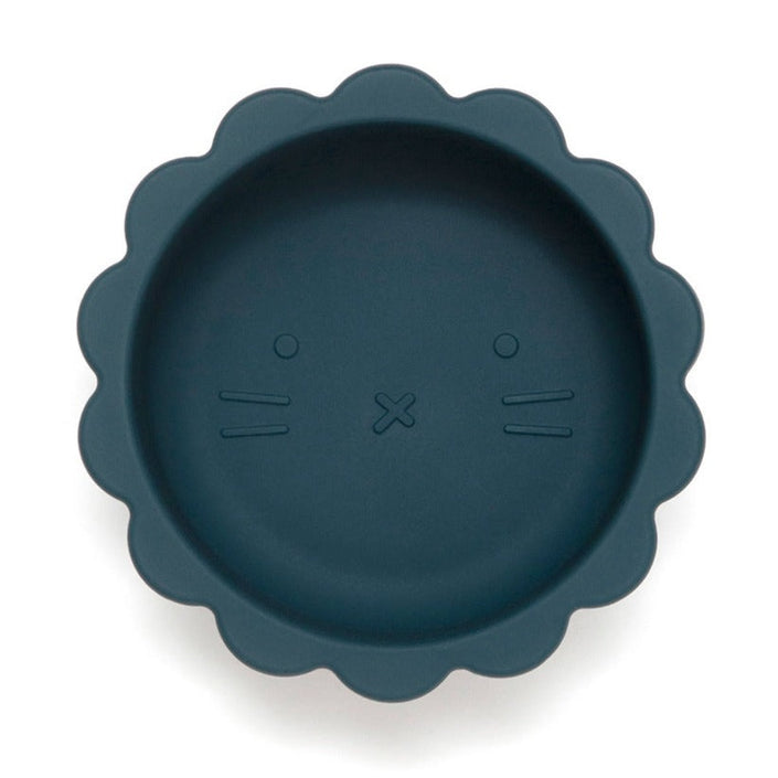 Petit Monkey silicone bowl lion balsam blue