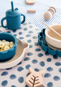 Petit Monkey silicone bowl lion balsam blue