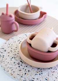 Petit Monkey silicone plate bear honey