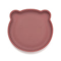 Petit Monkey silicone plate bear mahogany rose