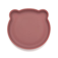 Petit Monkey silicone plate bear mahogany rose