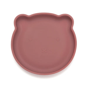 Petit Monkey silicone plate bear mahogany rose