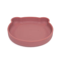 Petit Monkey silicone plate bear mahogany rose