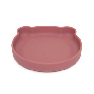 Petit Monkey silicone plate bear mahogany rose