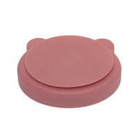 Petit Monkey silicone plate bear mahogany rose