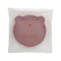 Petit Monkey silicone plate bear mahogany rose