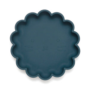 Petit Monkey silicone plate lion balsam blue