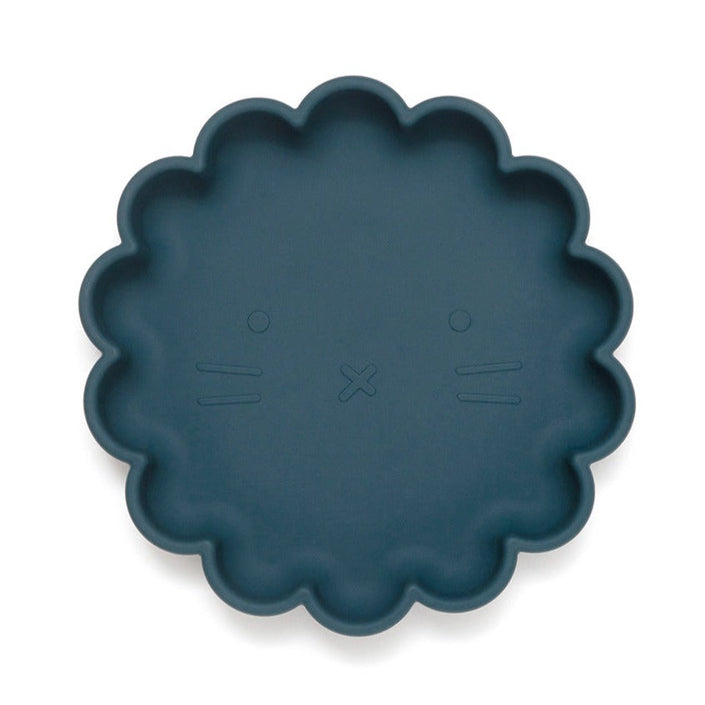 Petit Monkey silicone plate lion balsam blue