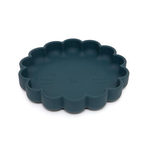 Petit Monkey silicone plate lion balsam blue