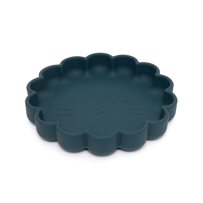 Petit Monkey silicone plate lion balsam blue
