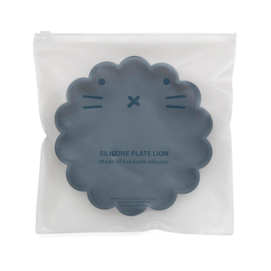Petit Monkey silicone plate lion balsam blue SP5-R