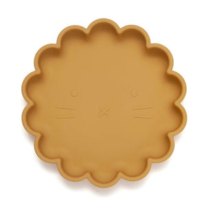 Petit Monkey silicone plate lion ocher
